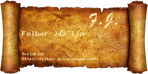Felber Júlia névjegykártya